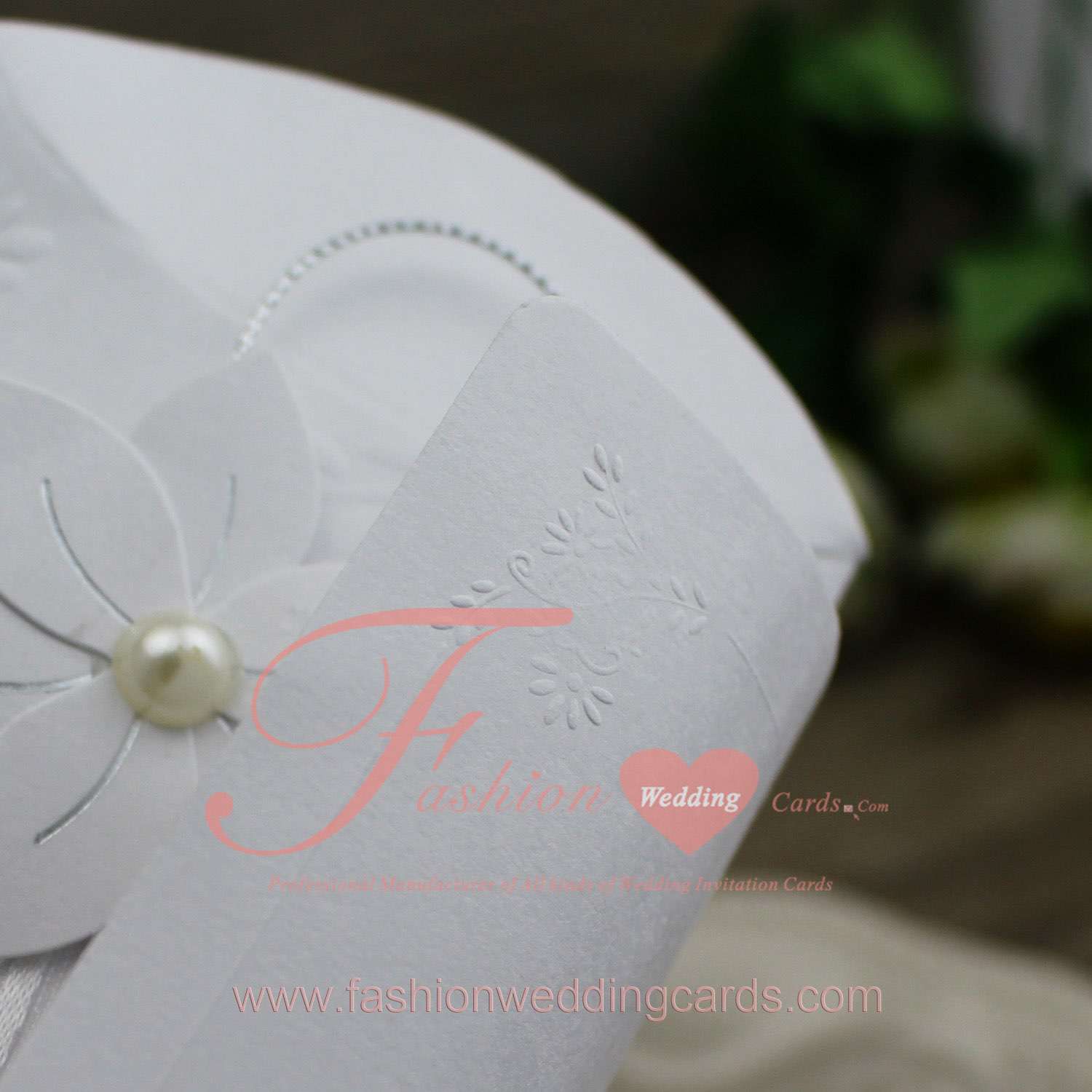 Embossing Pocket Wedding Invitation